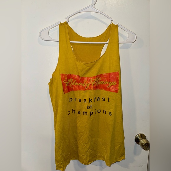 Women’s Fun Tank Top “Bloody Mary’s Breakfast of Champions” Size Small - Picture 1 of 4